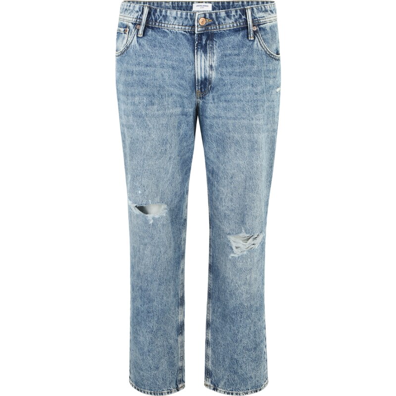 Jack & Jones Plus Džíny Mike modrá džínovina / hnědá