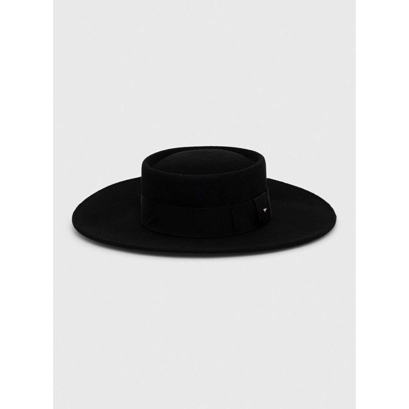 Vlněný klobouk Weekend Max Mara černá barva, vlněný
