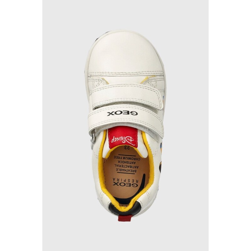 Dětské kožené sneakers boty Geox bílá barva