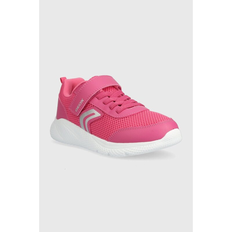 Dětské sneakers boty Geox růžová barva