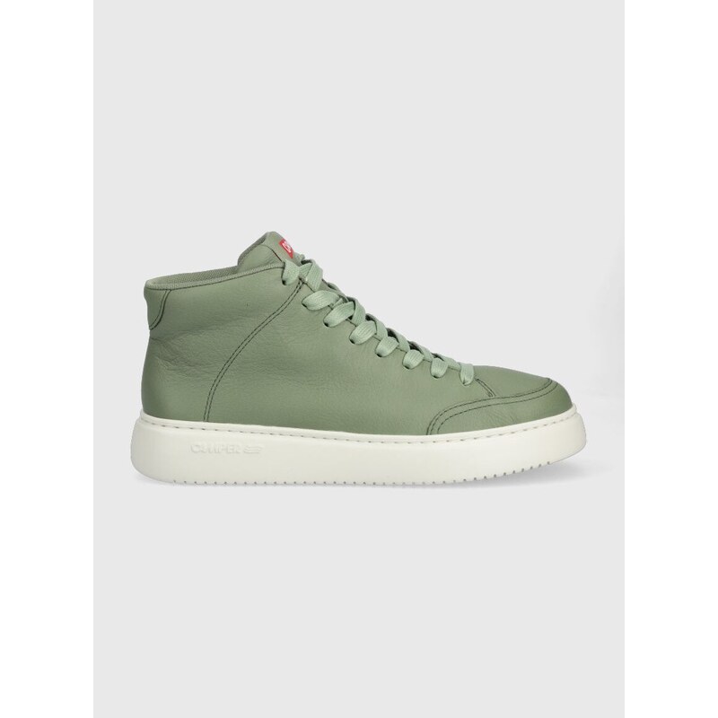 Kožené sneakers boty Camper Runner K21 zelená barva, K400648.009