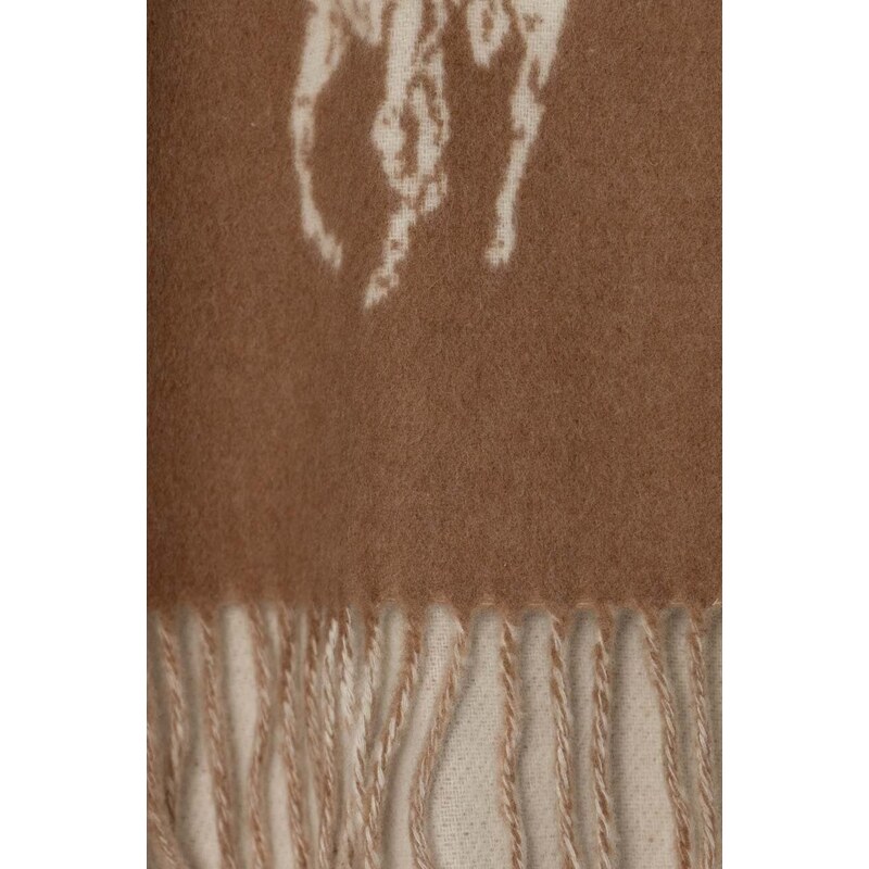 Vlněná šála Polo Ralph Lauren béžová barva