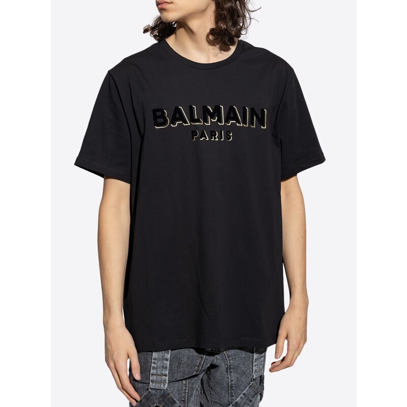 BALMAIN Patch Black tričko