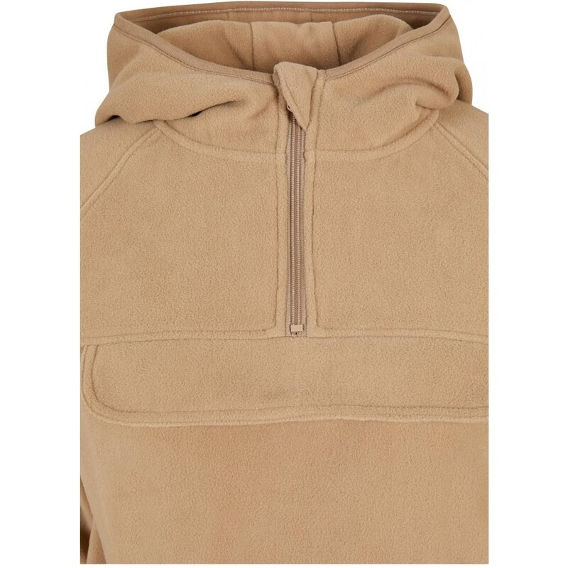 URBAN CLASSICS Ladies Polar Fleece Pull Over Hoody - unionbeige