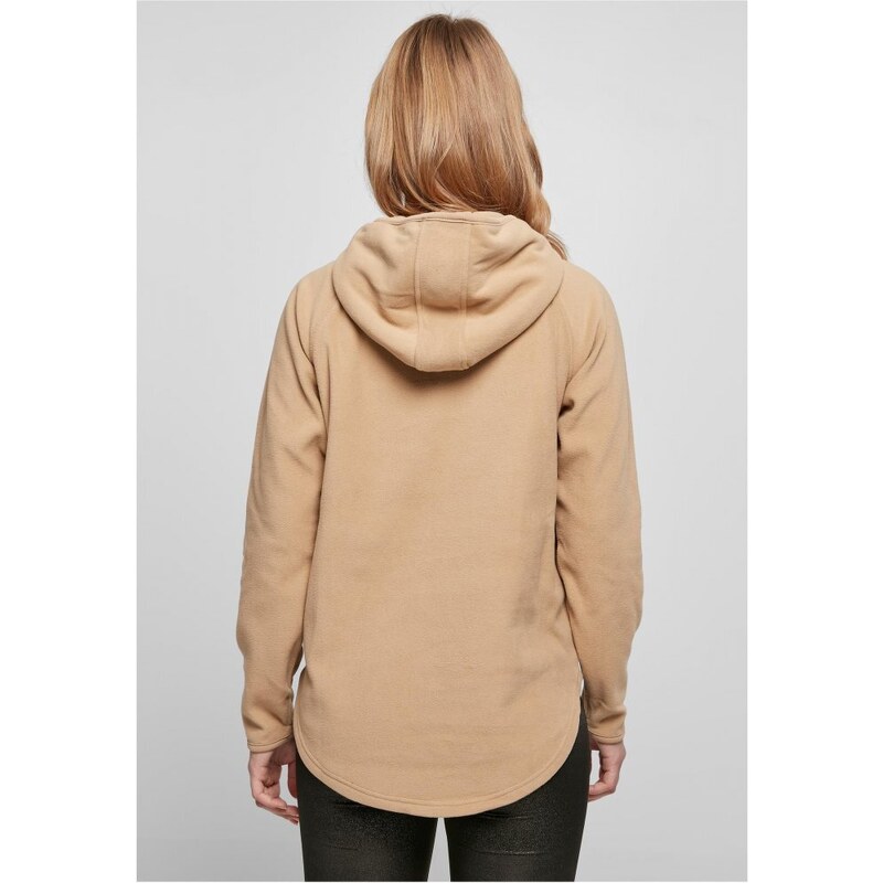 URBAN CLASSICS Ladies Polar Fleece Pull Over Hoody - unionbeige