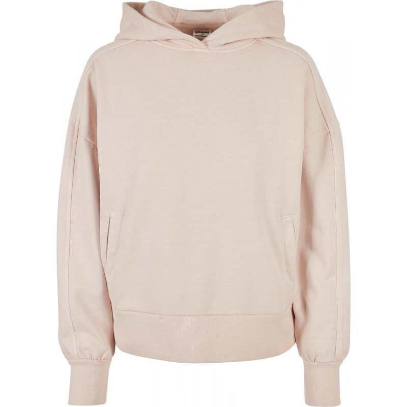 Růžová dámská mikina Urban Classics Heavy Terry Garment Dye