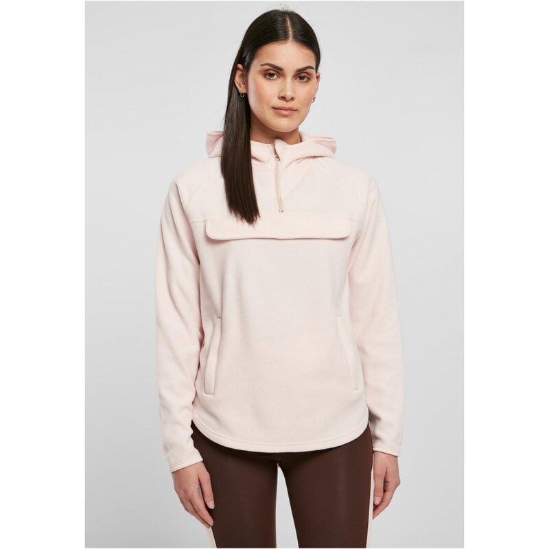 URBAN CLASSICS Ladies Polar Fleece Pull Over Hoody - pink