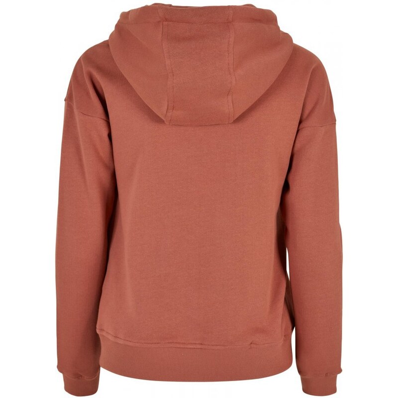 URBAN CLASSICS Ladies Organic Terry Zip Hoody - terracotta