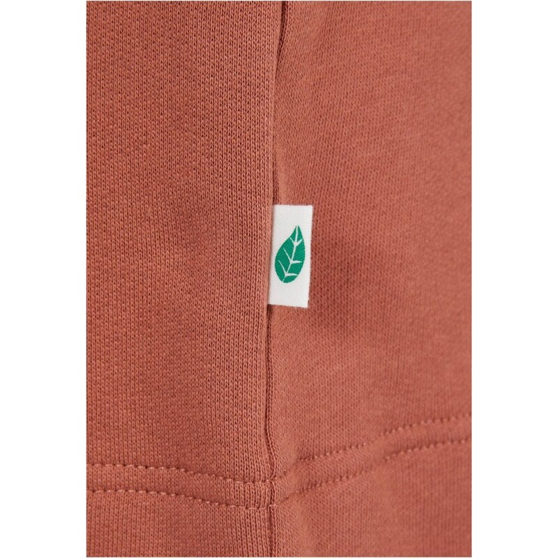 URBAN CLASSICS Ladies Organic Oversized Terry Hoody Dress - terracotta