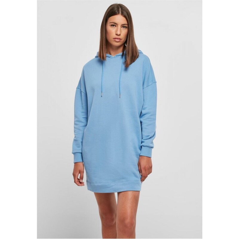 URBAN CLASSICS Ladies Organic Oversized Terry Hoody Dress - horizonblue