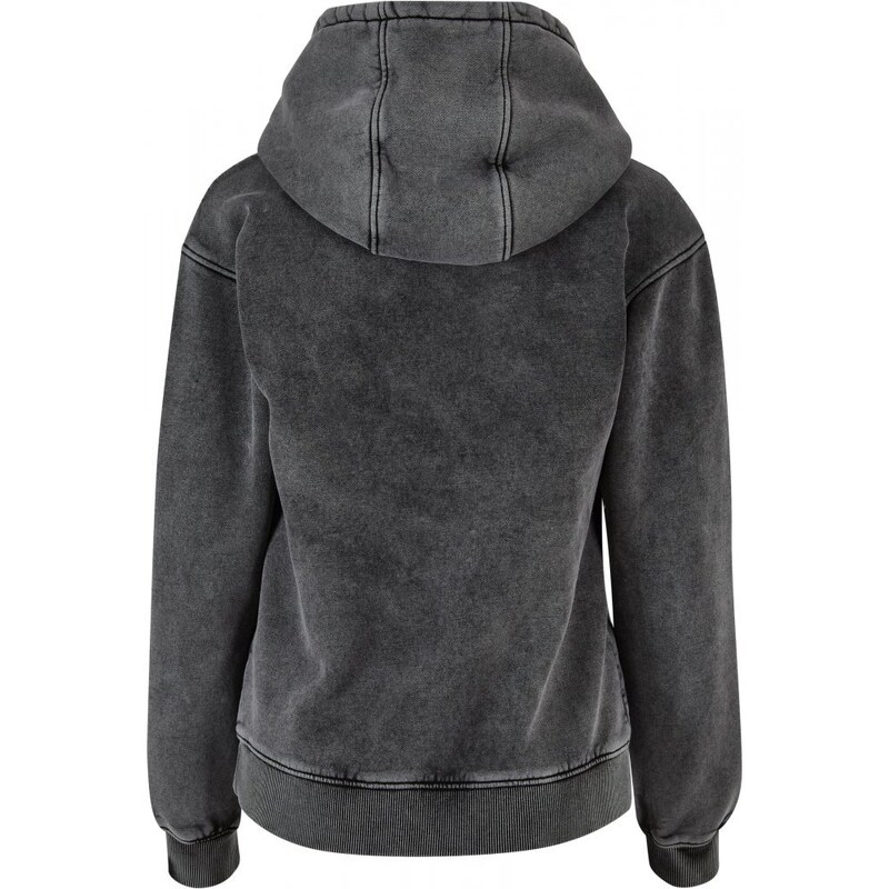URBAN CLASSICS Ladies Stone Washed Hoody - black