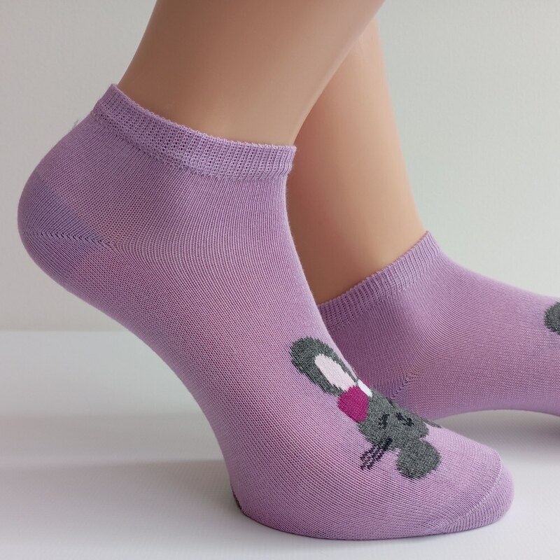 TREPON, a.s. TREPON Dívčí kotníkové ponožky Bunny, fialové, vel.