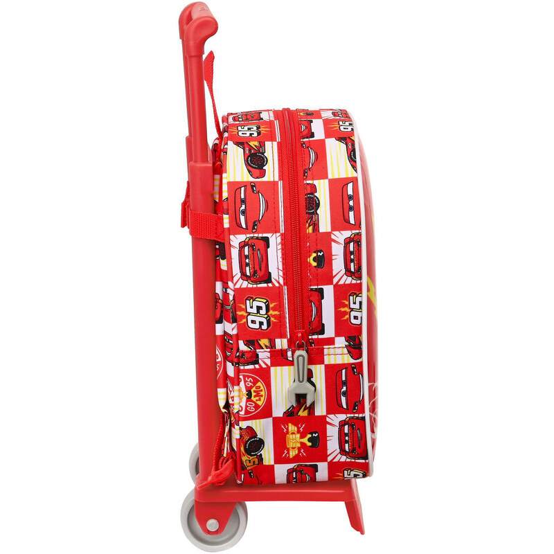 Dětský batoh na kolečkách Cars Let's race Červená Bílá (22 x 27 x 10 cm) (54 cm)