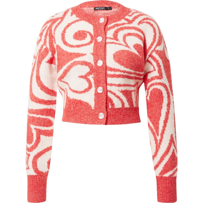 Nasty Gal Kardigan melounová / bílá 109735777