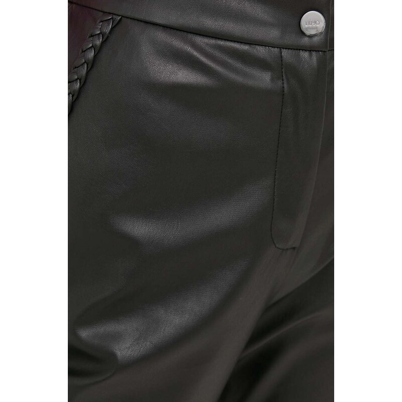 Kalhoty Liu Jo dámské, černá barva, high waist