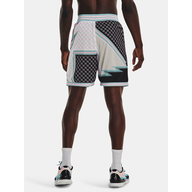 Under Armour Kraťasy Curry Draft Day 8IN Short-WHT - Pánské