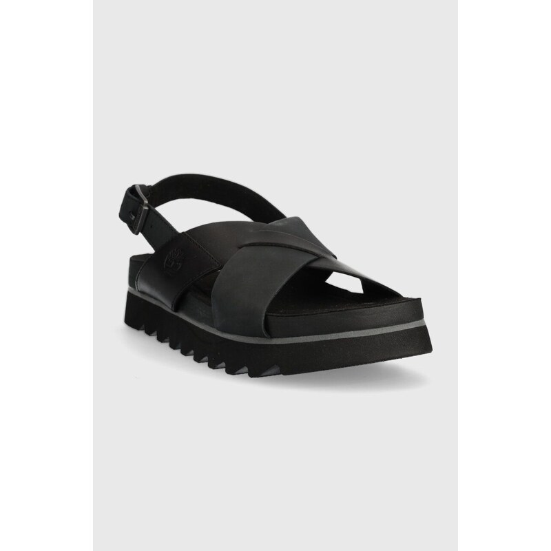 Kožené sandály Timberland Santamonica Sun Xband dámské, černá barva, A23FE-BLACK