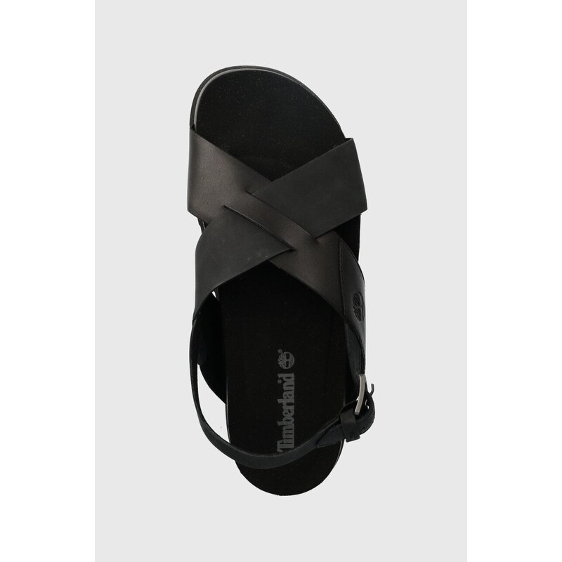 Kožené sandály Timberland Santamonica Sun Xband dámské, černá barva, A23FE-BLACK