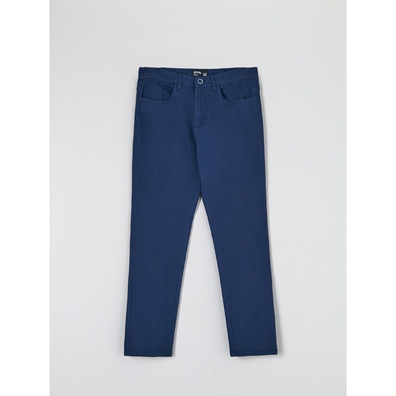 Sinsay - Kalhoty regular - modrá
