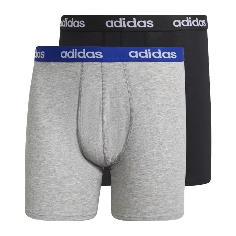 Černo-šedá sada boxerek adidas Linear Brief Boxer 2 Pack Černá