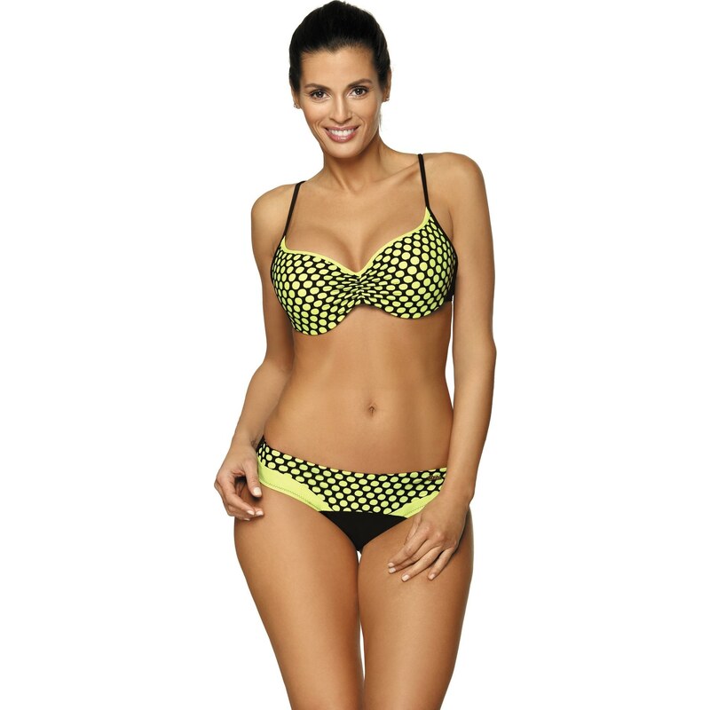MARKO COLLECTION Žluté puntíkaté bikiny Rosaline Pistacchio M