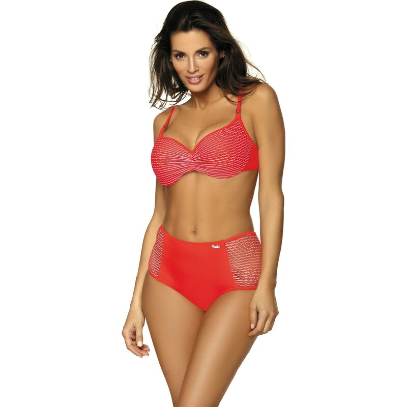 MARKO COLLECTION Červené push-up bikiny se síťovinou Martha