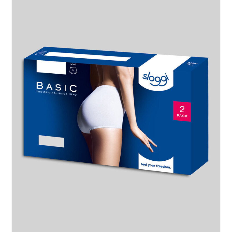 Dámské kalhotky Sloggi Basic+ Maxi 2P bílé