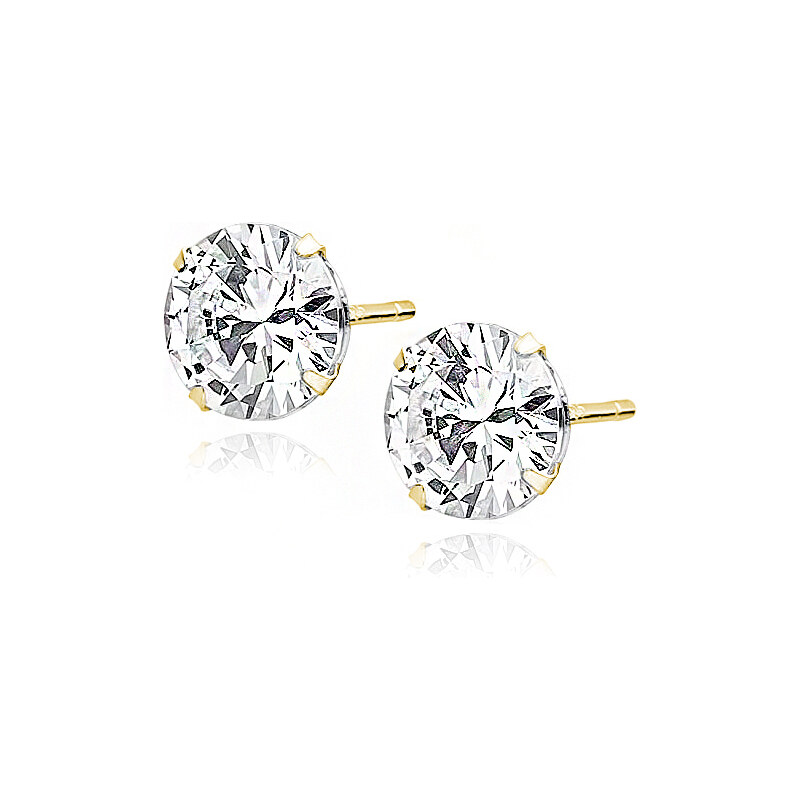 Olivie Stříbrné náušnice 8mm GOLD 7547