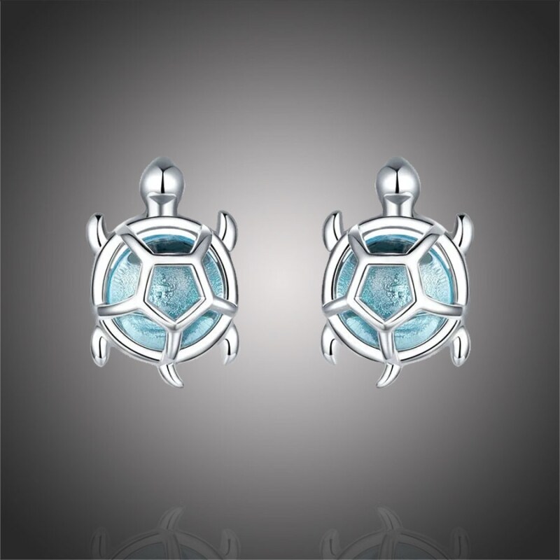 GRACE Silver Jewellery Stříbrné náušnice želva - stříbro 925/1000 83928606