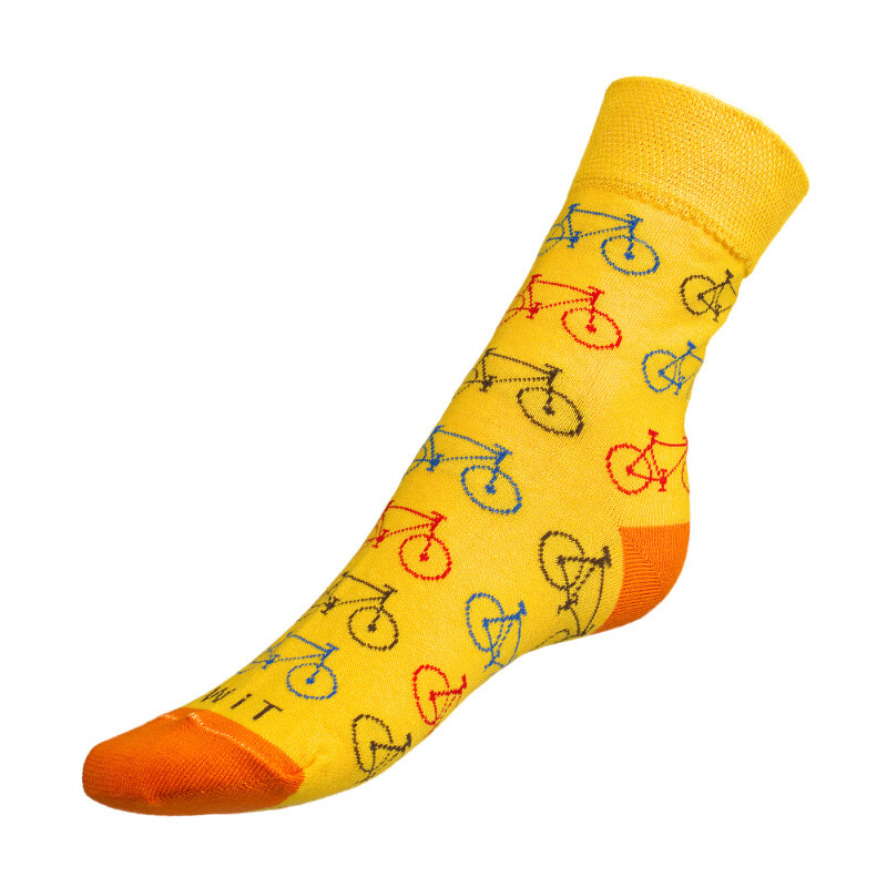 BELLATEX Dámské a pánské ponožky Kolo, žluté