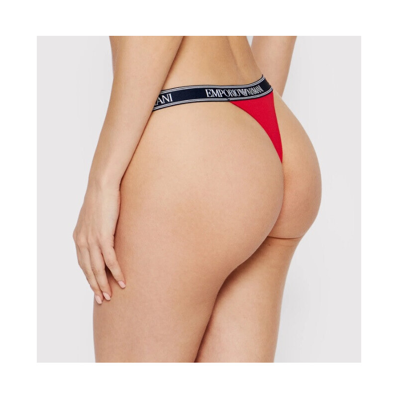 Dámské tanga - 164522 2R227 04574 - červená - Emporio Armani