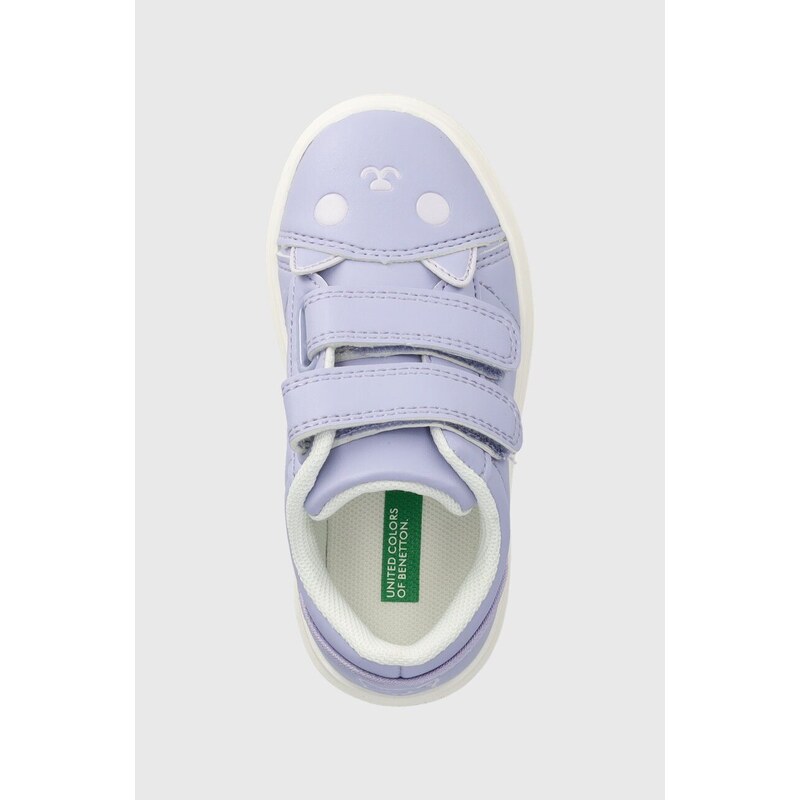 Dětské sneakers boty United Colors of Benetton fialová barva