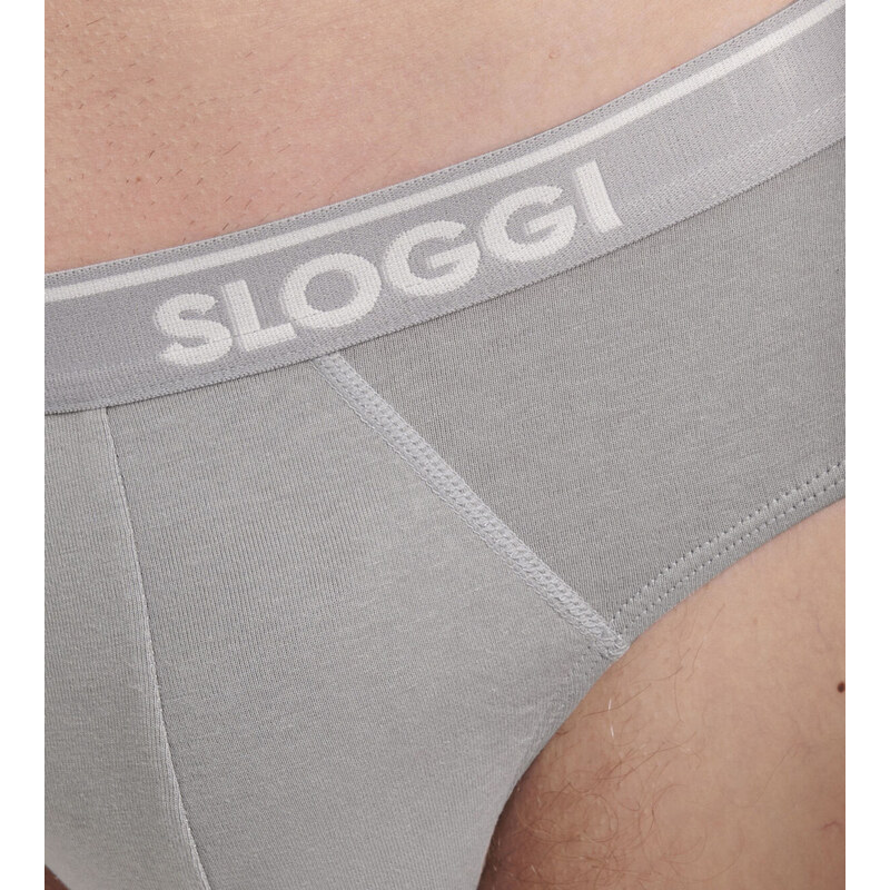 Slipy sloggi men GO ABC Midi 2P - ŠEDÉ - STONE GREY - SLOGGI