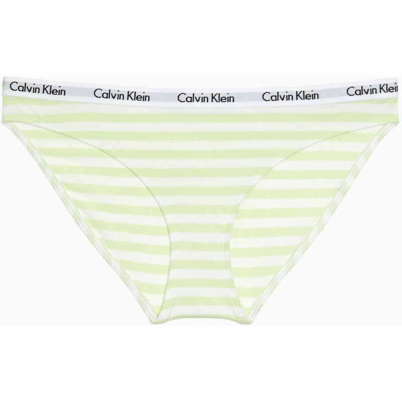 Dámské kalhotky D1618E 5XE bílá/žlutá - Calvin Klein