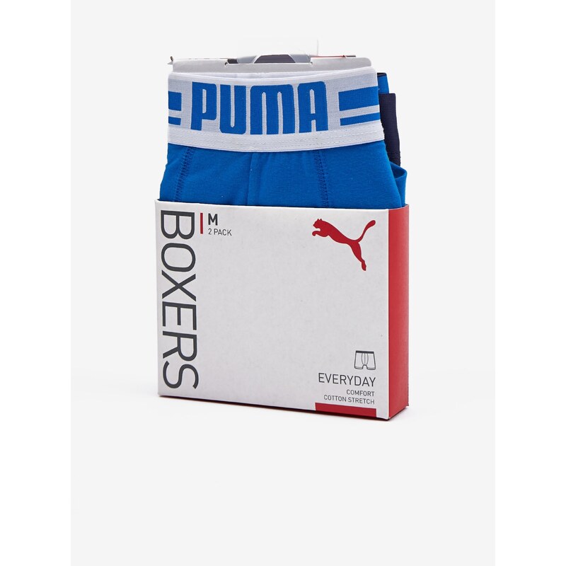 Sada dvou pánských boxerek v modré barvě Puma - Pánské