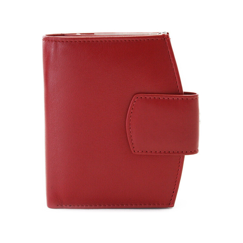 Červená dámská kožená rámová peněženka Norah