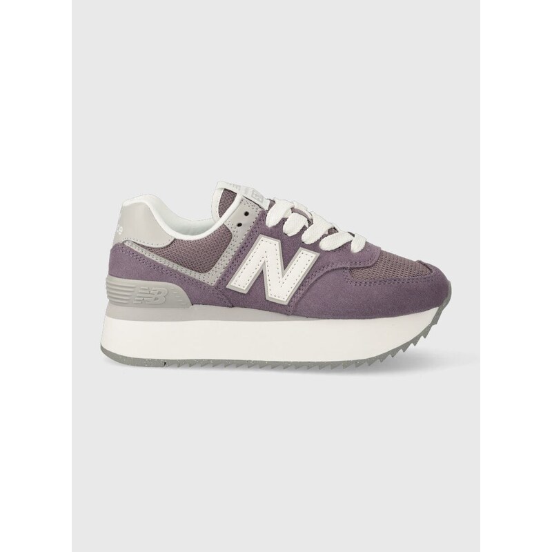 Sneakers boty New Balance WL574ZSP fialová barva