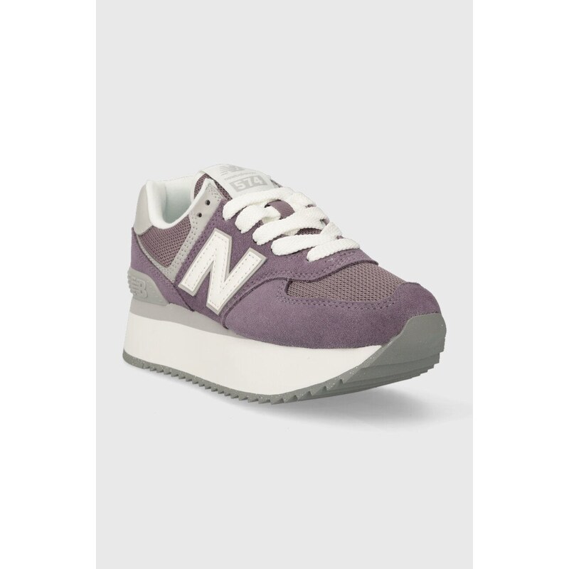 Sneakers boty New Balance WL574ZSP fialová barva