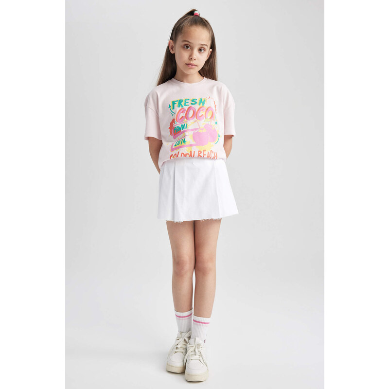 DEFACTO Girl Oversize Fit Short Sleeve T-Shirt