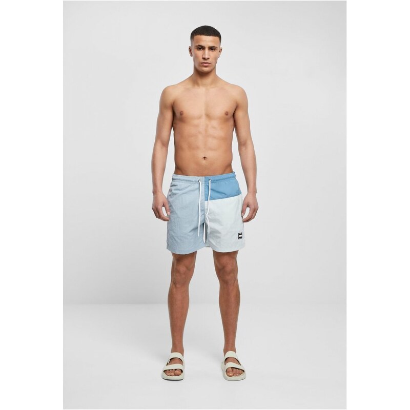 URBAN CLASSICS 3 Block Swim Shorts - pastelblue