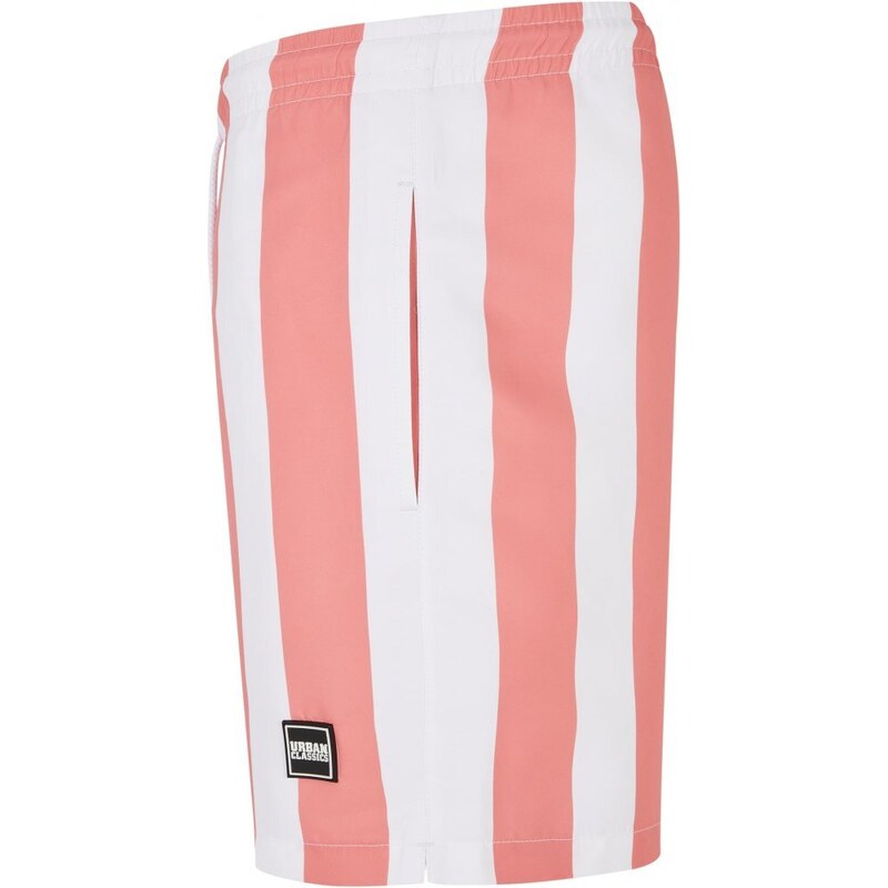 URBAN CLASSICS Pattern Swim Shorts - palepinkbarstripe