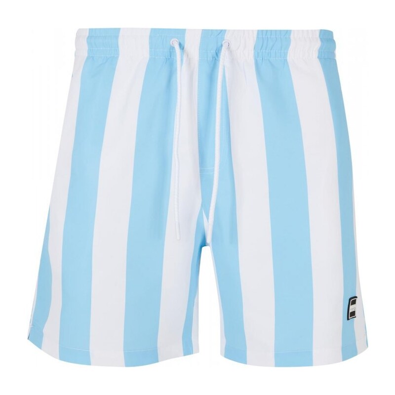 URBAN CLASSICS Pattern Swim Shorts - balticbluebarstripe
