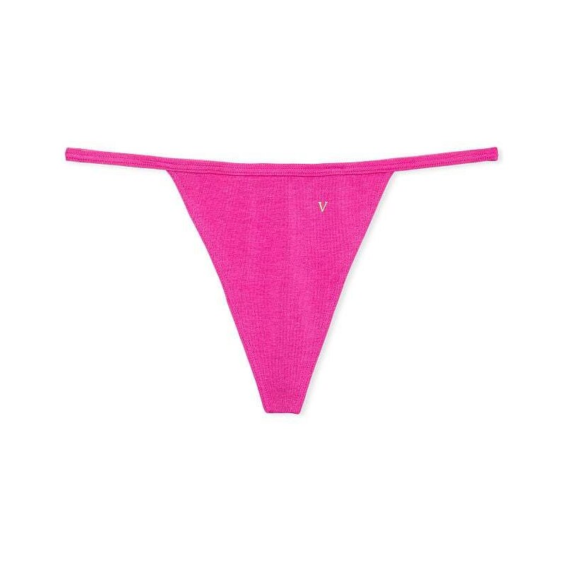 Victoria's Secret sexy Fuchsia Frenzy tanga Stretch Cotton V-string Panty
