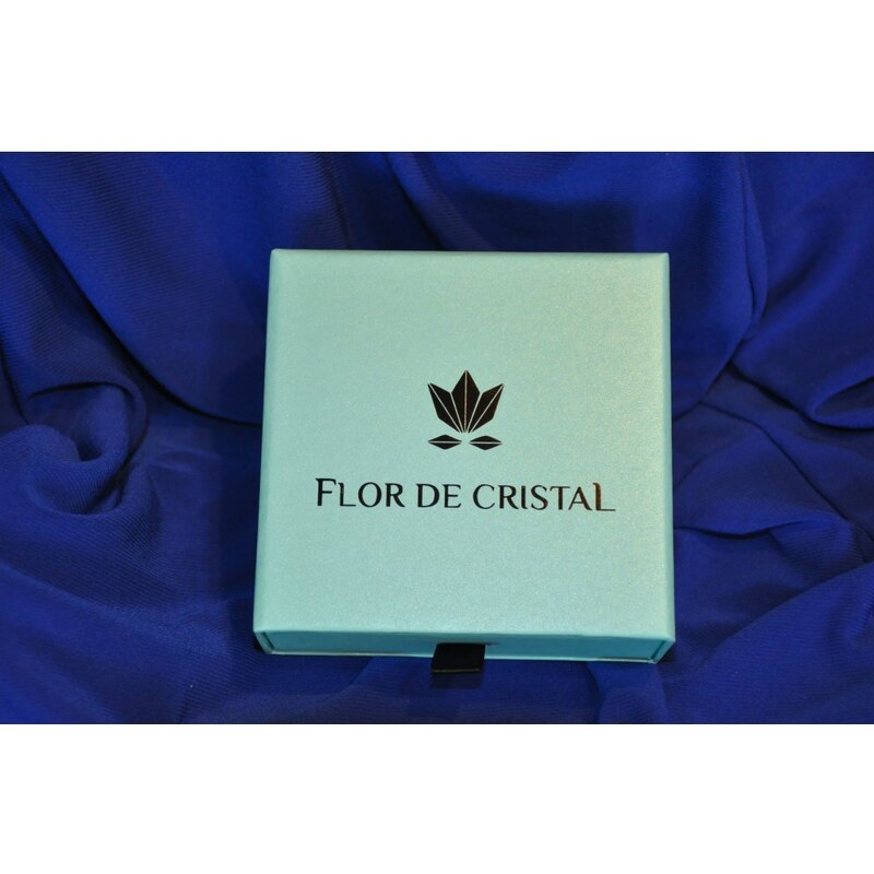 Flor de Cristal Stříbrné náušnice Puebla se zirkonem