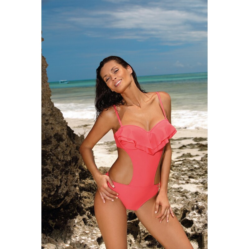 MARKO COLLECTION Korálové push-up monokiny Belinda Nectarine