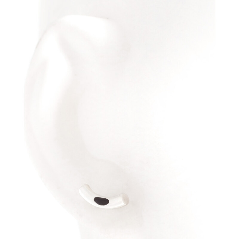 Klára Bílá Jewellery Stříbrné náušnice Vamp s černým pruhem Stříbro 925/1000