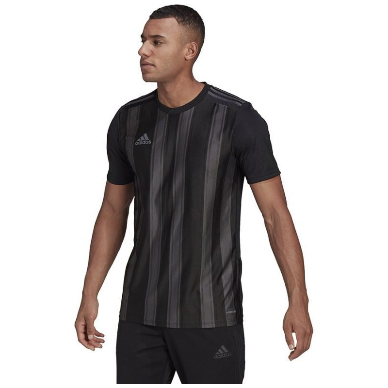 Pánské tričko Striped 21 JSY GN7625 Černá s šedou - Adidas
