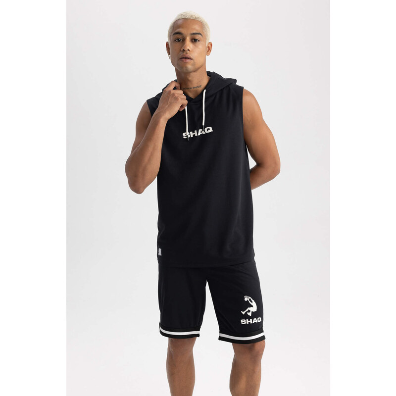 DEFACTO Standard Fit Hooded Short Sleeve Shaquille O'Neal Licensed Undershirt