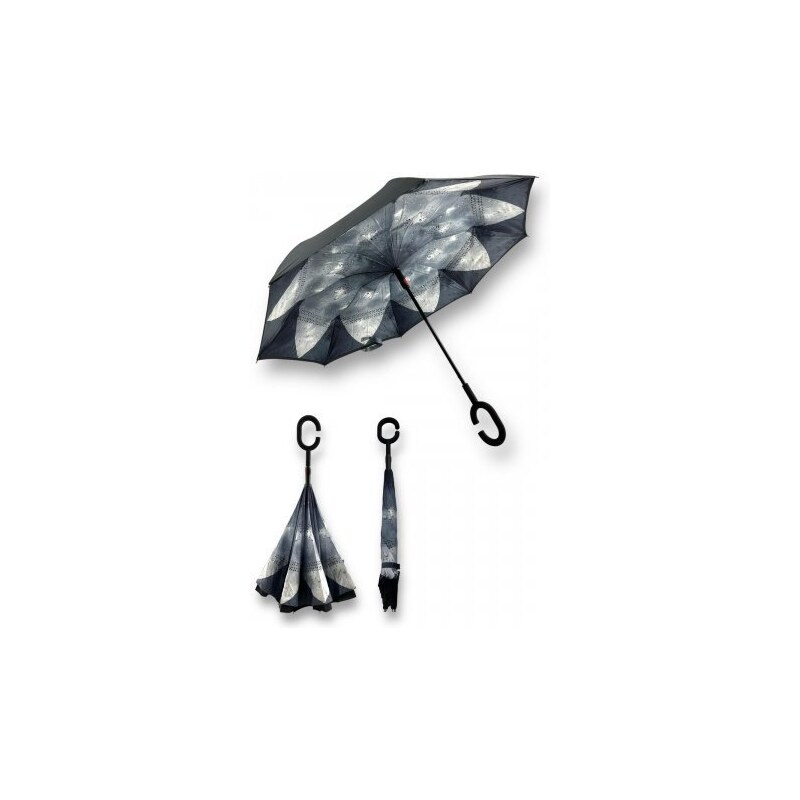 GGV Obrácený deštník 102 cm modrá