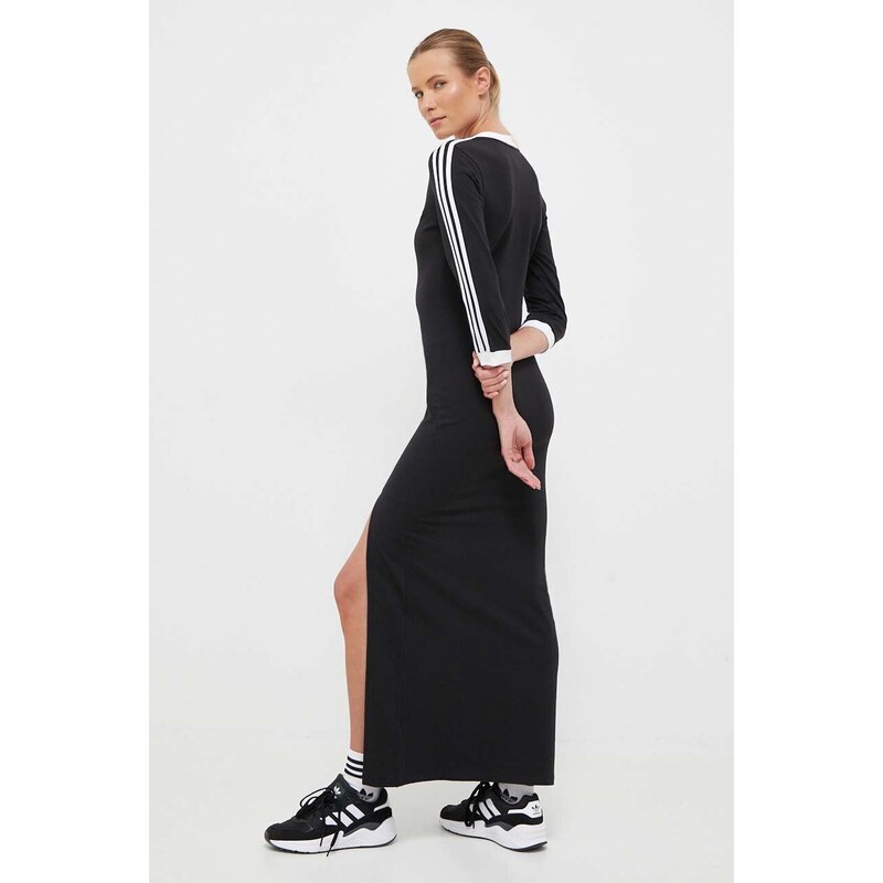 Šaty adidas Originals černá barva, maxi, IK0439